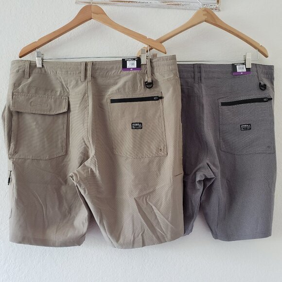 NWT - (set of 2) O’Neill Gray Men’s Hybrid Short – Size 40 - Picture 1 of 3